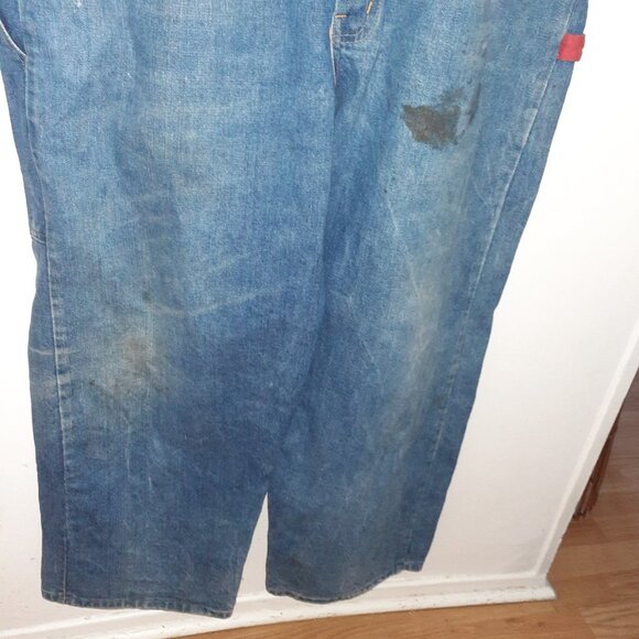 Vintage GWG-Scrubbies-Bib Overalls Coveralls-Denim Jeans-Size 46 Men - Picture 4 of 6